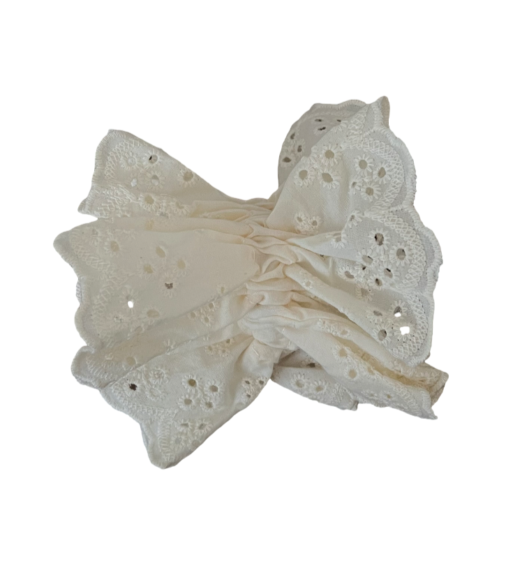 Eyelet Scrunchie - Buttercream